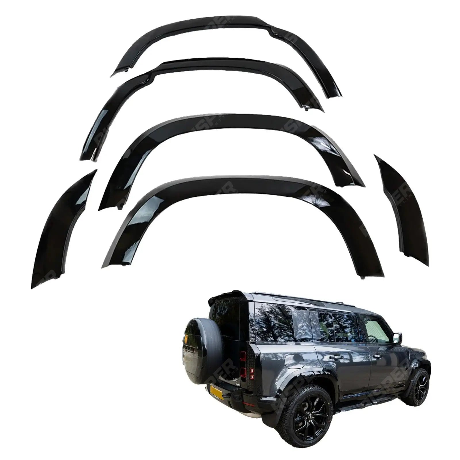 Gloss Black Wheel Arch Kit For Land Rover Defender 110 2020 On
