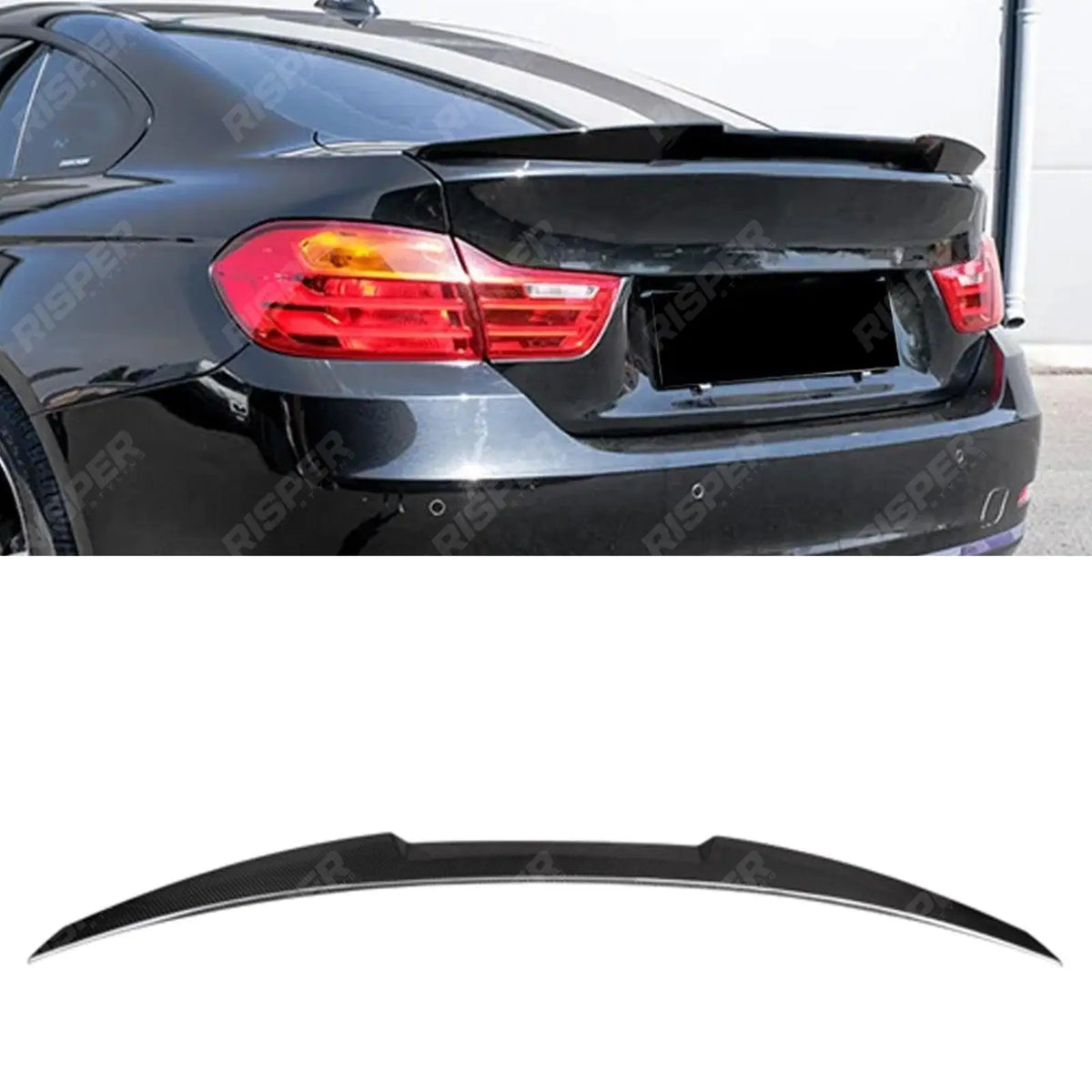 Gran Coupe M4 Style Rear Spoiler In Gloss Black For BMW 4 Series F36 2014-2020