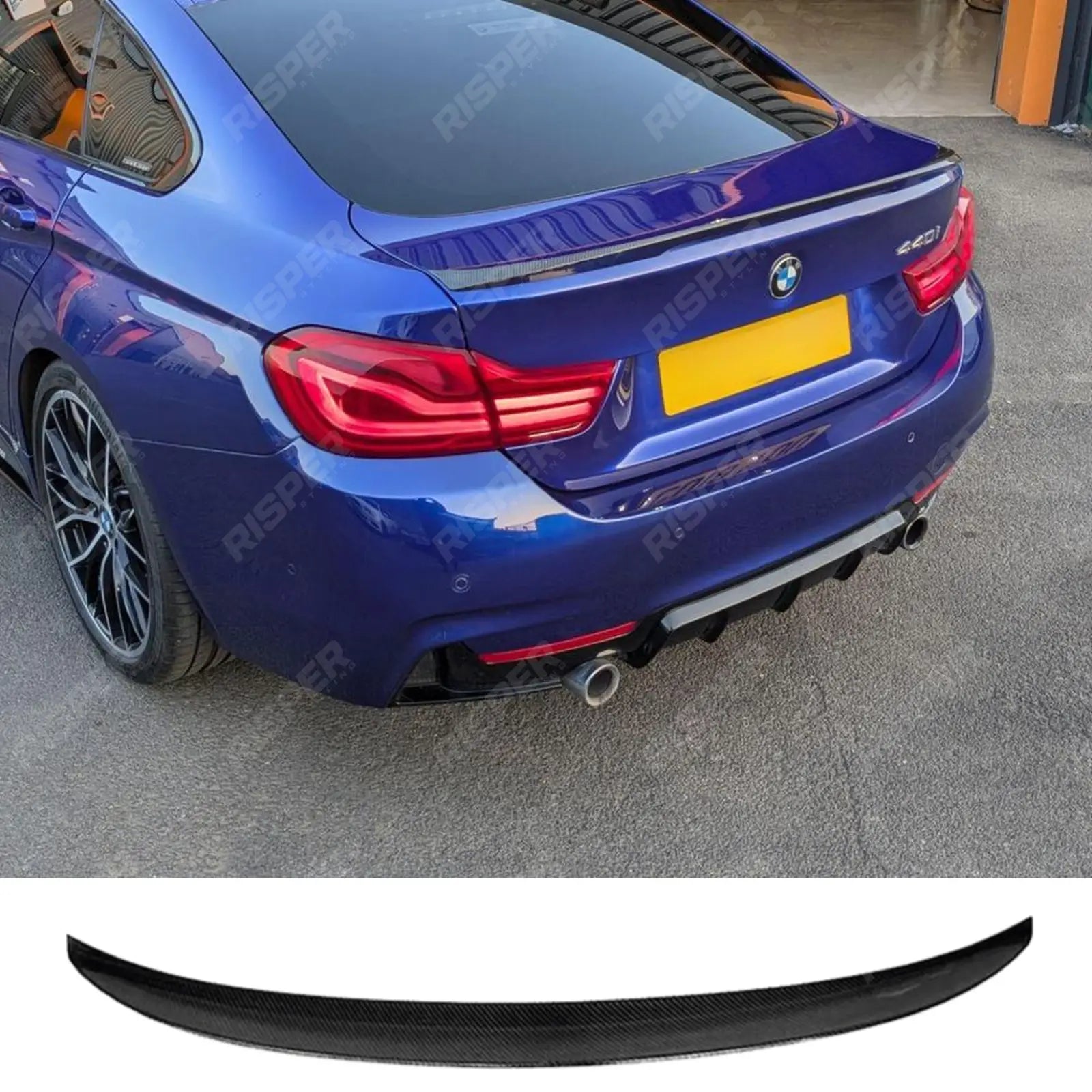 Gran Coupe MP Style Rear Spoiler In Carbon Look For Bmw 4 Series F36 M Sport 2014-2020