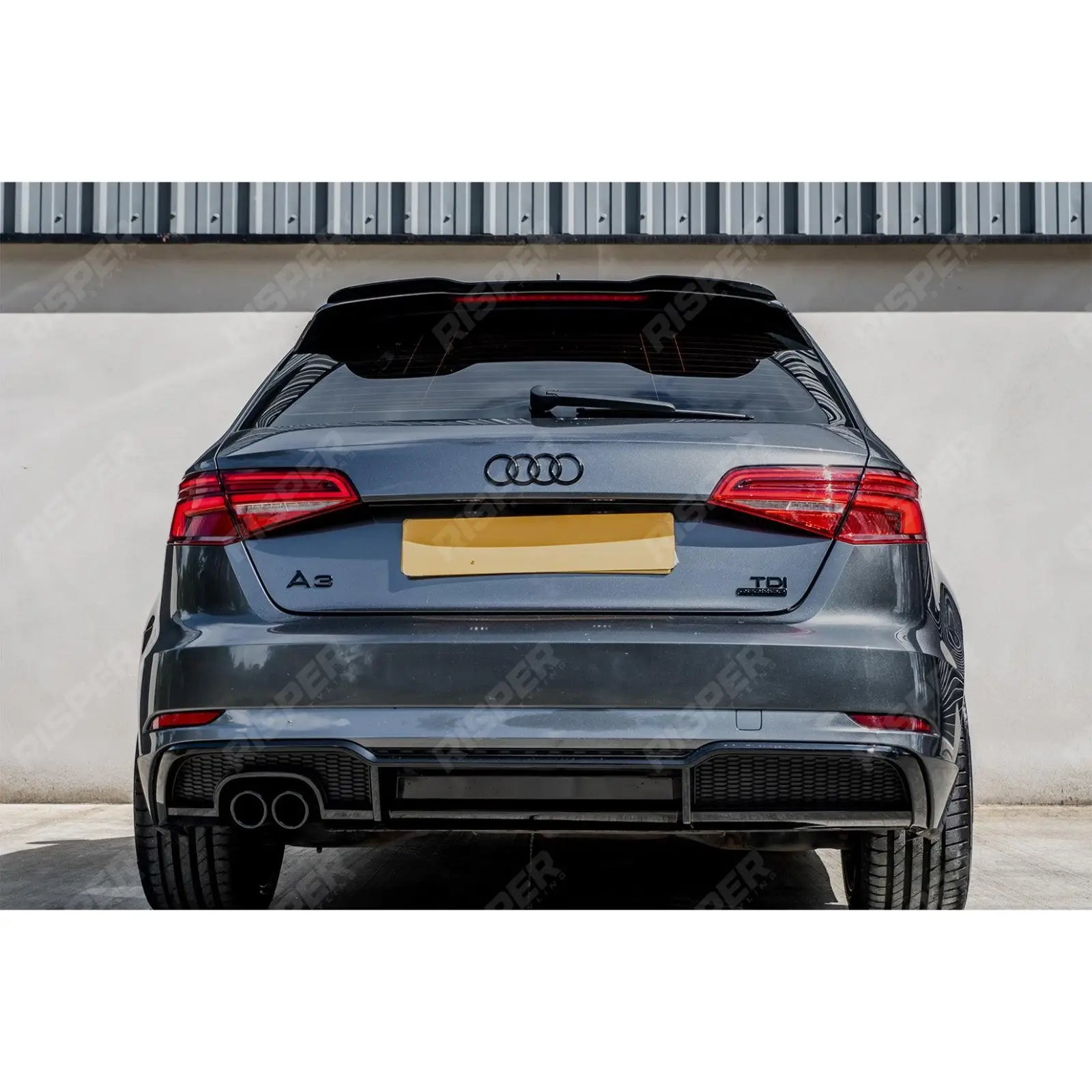 Hatch Rear Spoiler Cap In Gloss Black For Audi A3 (8V) 2014-2020