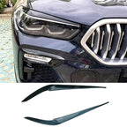 Headlight Brows In Gloss Black For BMW X5 G05 2019-2023 (PRE LCI)
