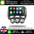 Honda Fit Jazz City GD Apple Carplay / Android Auto 9" Stereo Upgrade 2001-2009