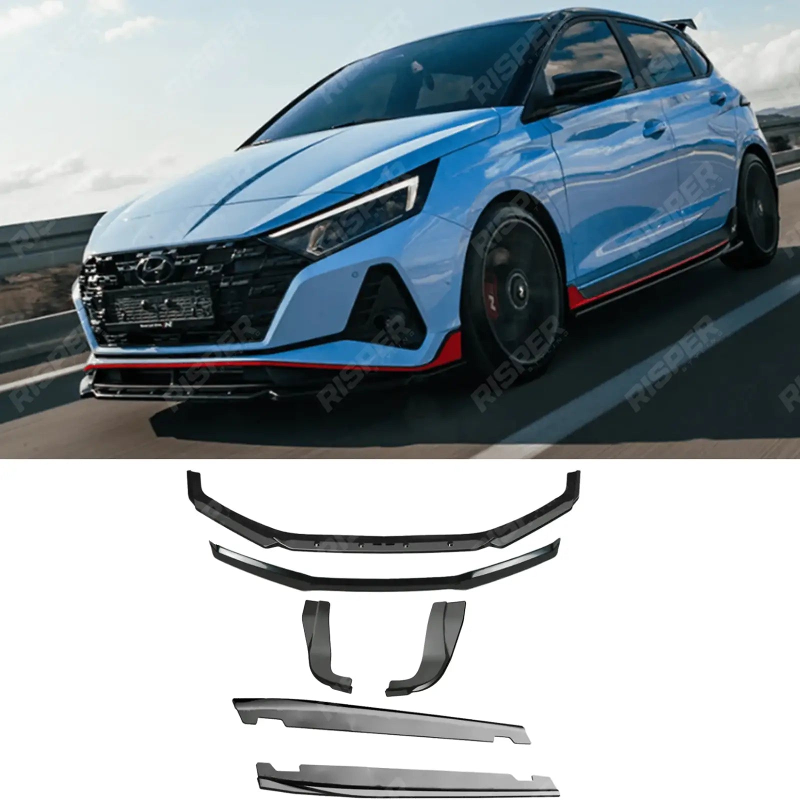 Hyundai I20 N Mk3 2020+ Aero Body Kit In Gloss Black