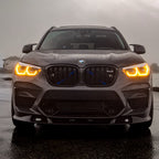 3D Style Gloss Black Front Splitter for BMW F97 X3M F98 X4M 18-21