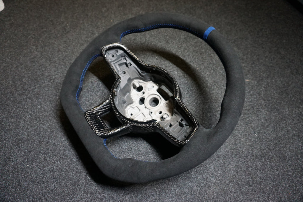 Volkswagen Golf MK7 / MK7.5 Bespoke Custom Alcantara / Leather Steering Wheel (CUSTOM /  GTI / GTD / R-Line / R 2013 - 2020 Models)