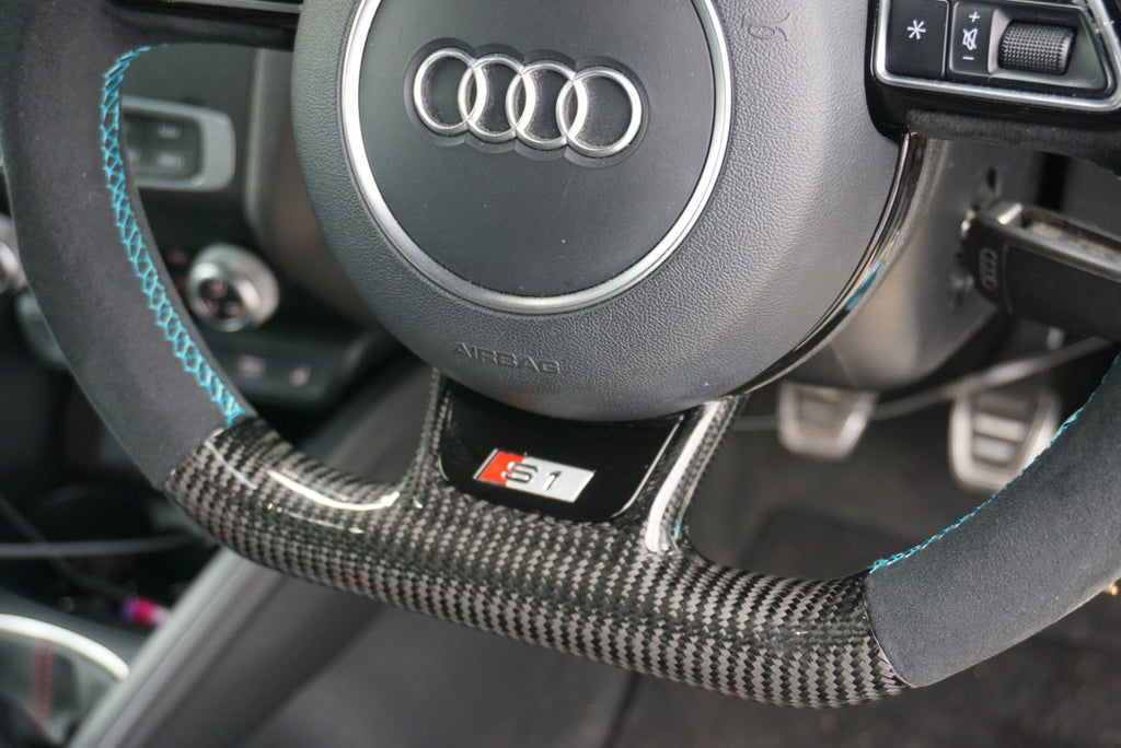 Audi A1 / S1 8X Carbon Fibre Custom Flat Bottom Steering Wheel (2010 - 2018)