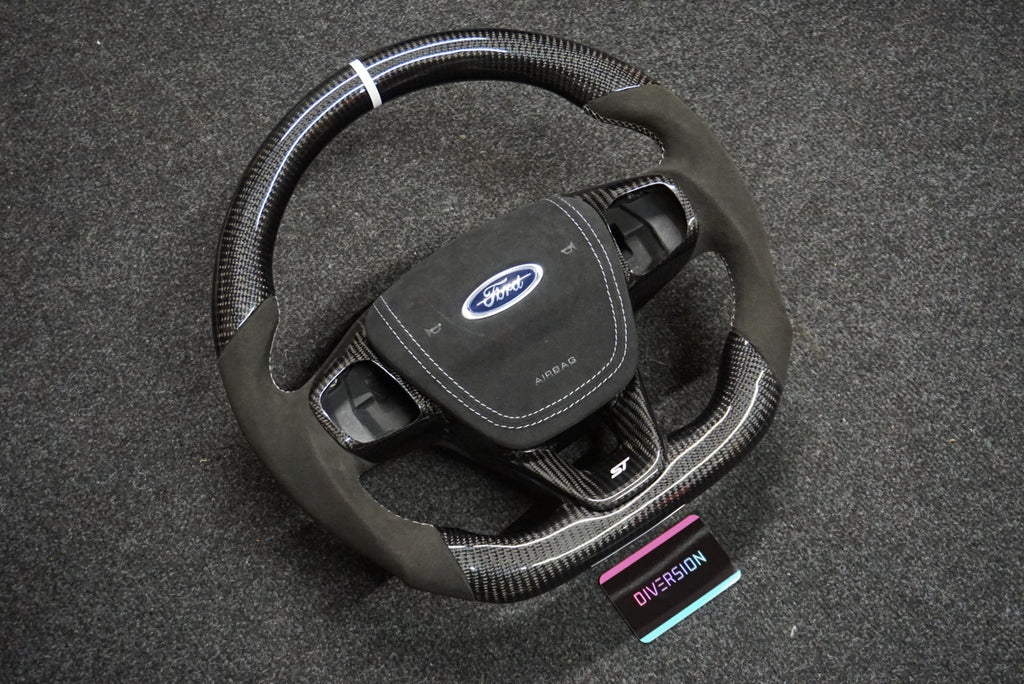 Ford Fiesta MK8 / MK8.5 Carbon Fibre Custom Steering Wheel (MK8 2018 - Present)