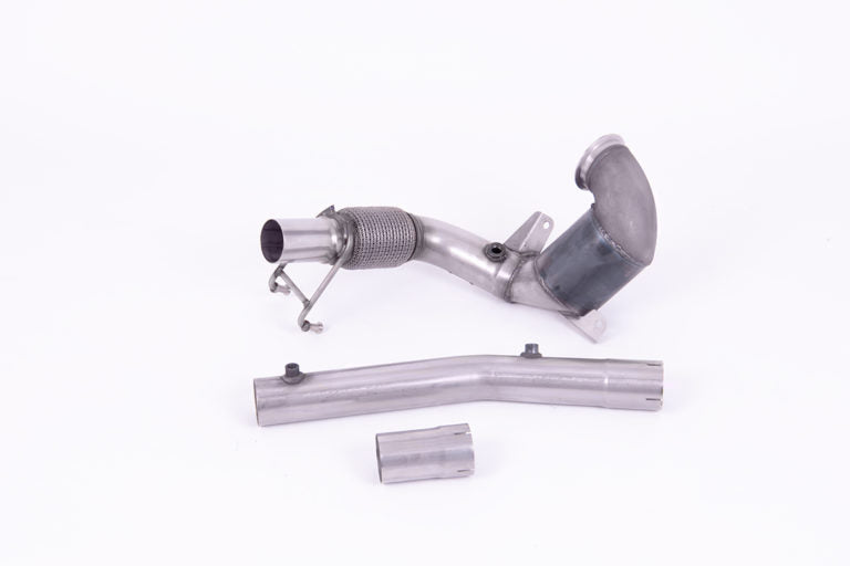 Milltek Audi A1 40TFSI 5 Door 2.0 (200PS) VW Polo GTI 2.0TSI with GPF (19+) Hi-Flow Sports Cat and Downpipe Non-Resonated – Fits to Milltek Sport Cat Back includes GPF Bypass