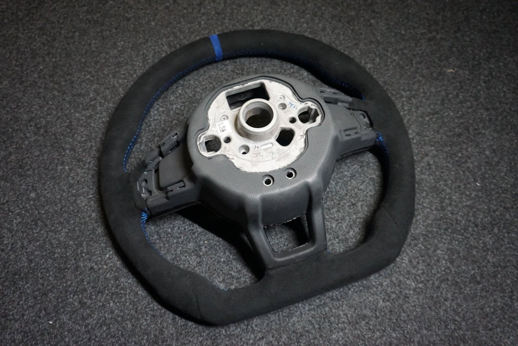 Volkswagen Polo MK6 AW1 Bespoke Custom Alcantara / Leather Steering Wheel (CUSTOM / GTI / R Line / GT 2018 - 2021 Models)
