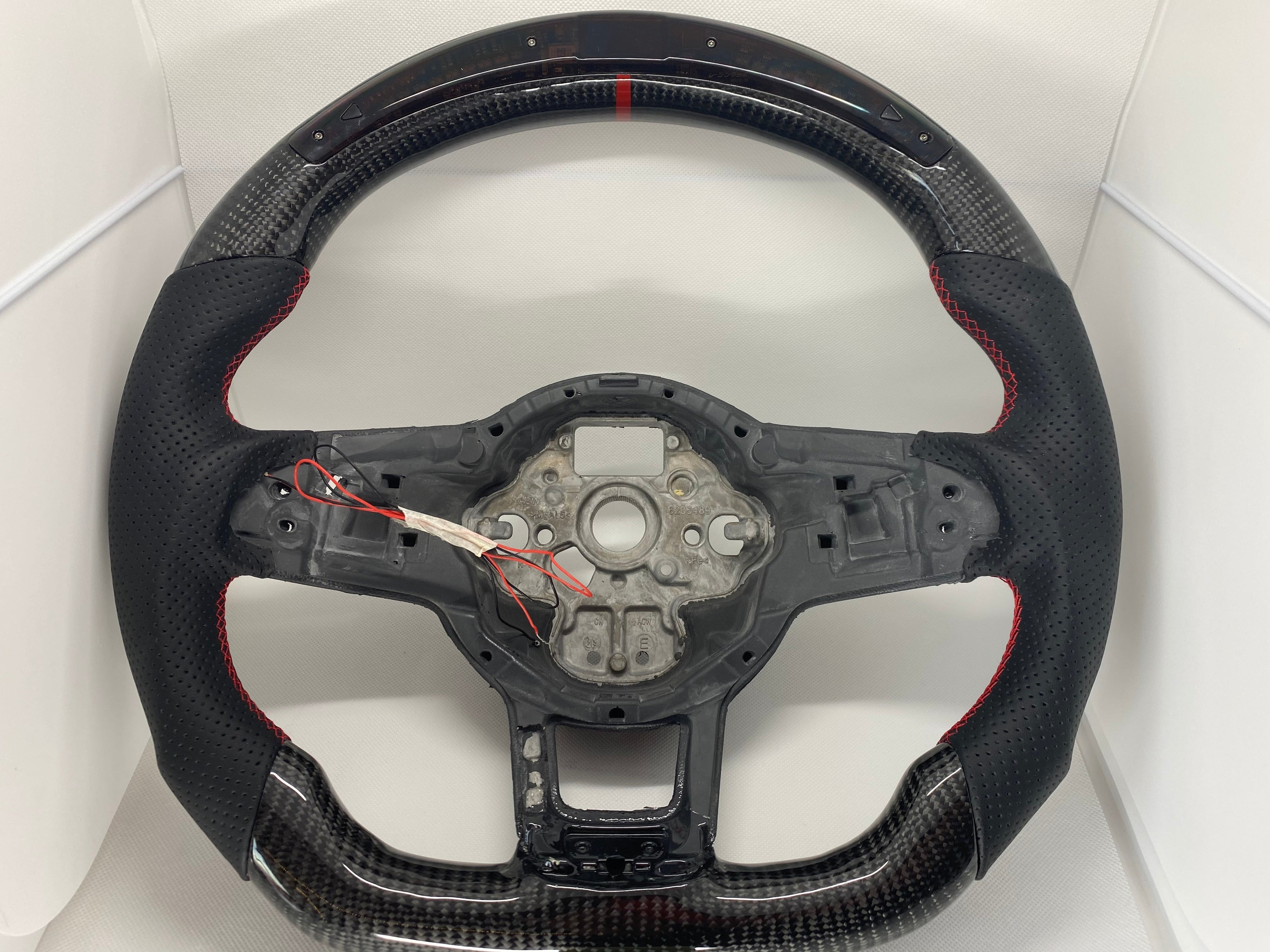 Volkswagen Polo 6C GTI / GT / R Line LED Display Carbon Fibre Steering Wheel (LED CUSTOM / 2014 - 2017 Models)