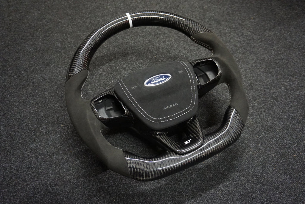 Ford Fiesta MK8 / MK8.5 Carbon Fibre Custom Steering Wheel (MK8 2018 - Present)