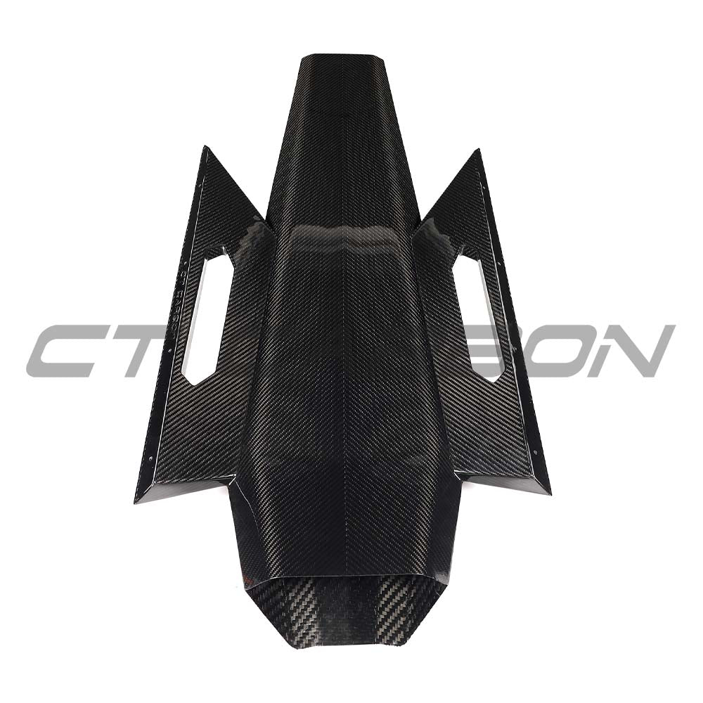 LAMBORGHINI REVUELTO CARBON FIBRE ENGINE COVER & ROOF SCOOP - CT DESIGN