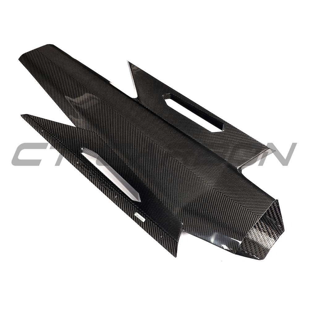 LAMBORGHINI REVUELTO CARBON FIBRE ENGINE COVER & ROOF SCOOP - CT DESIGN