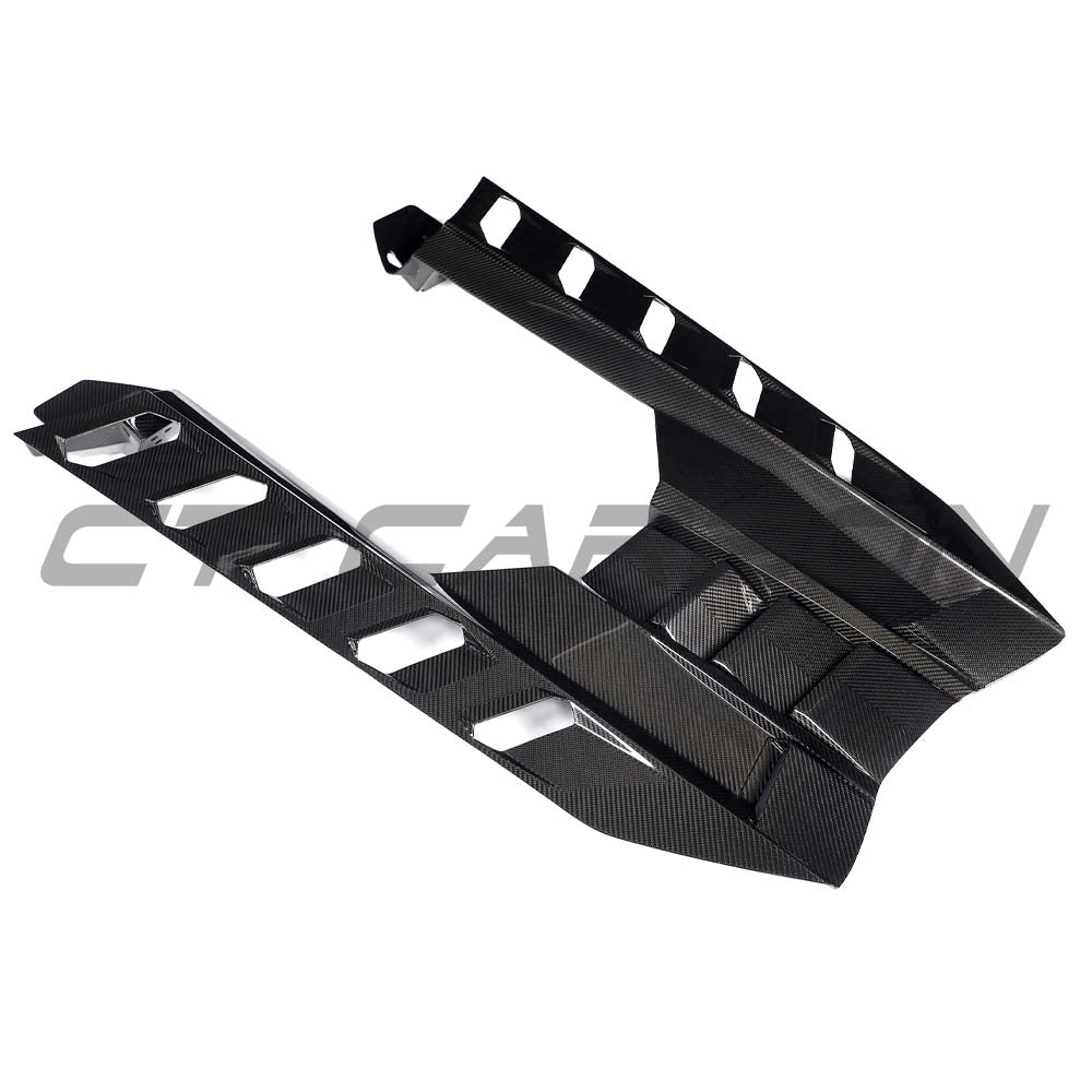 LAMBORGHINI REVUELTO CARBON FIBRE ENGINE COVER & ROOF SCOOP - CT DESIGN