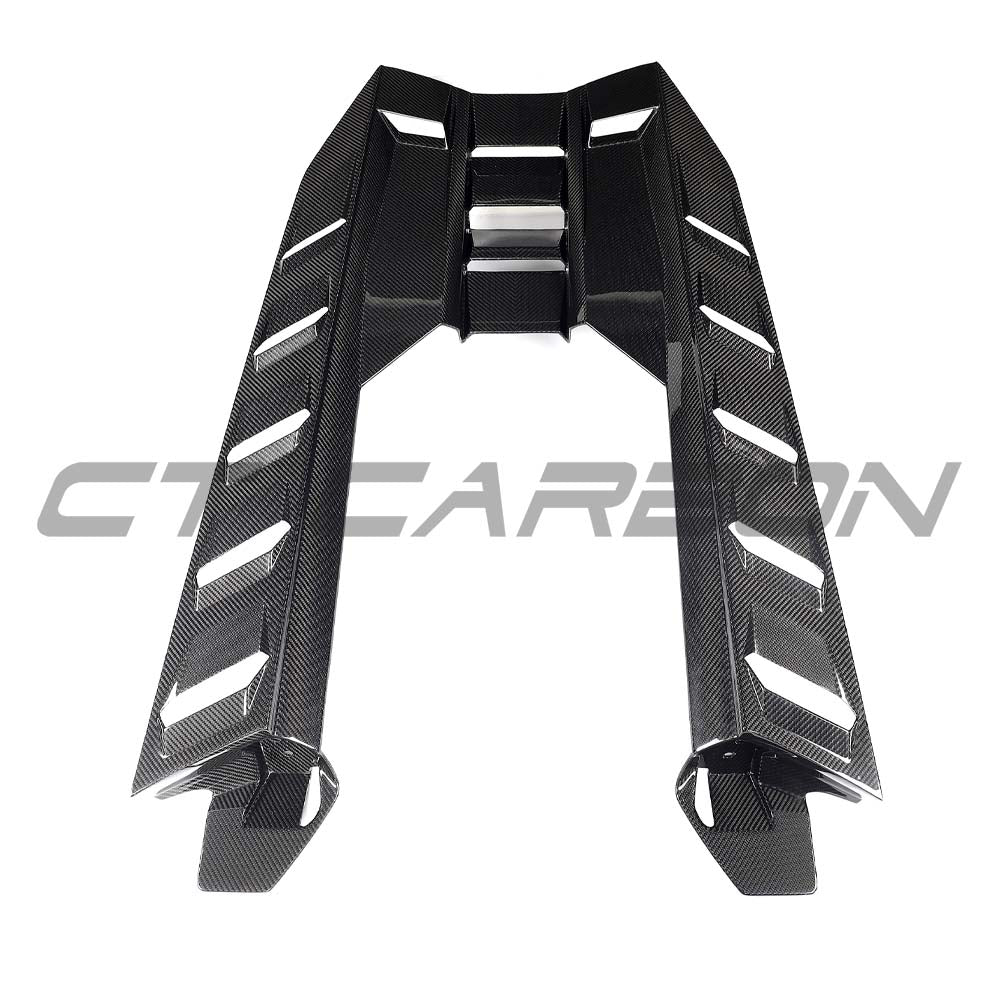 LAMBORGHINI REVUELTO CARBON FIBRE ENGINE COVER & ROOF SCOOP - CT DESIGN