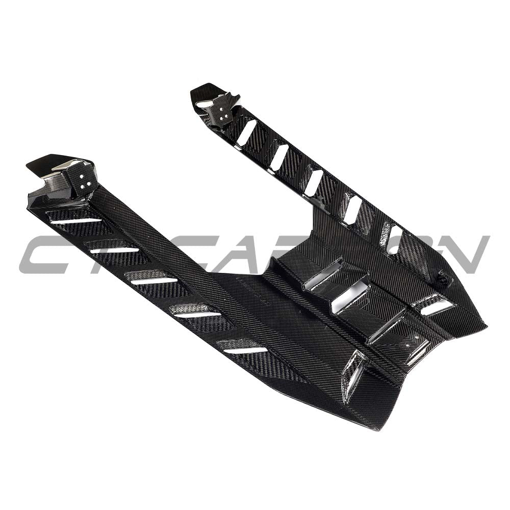 LAMBORGHINI REVUELTO CARBON FIBRE ENGINE COVER & ROOF SCOOP - CT DESIGN