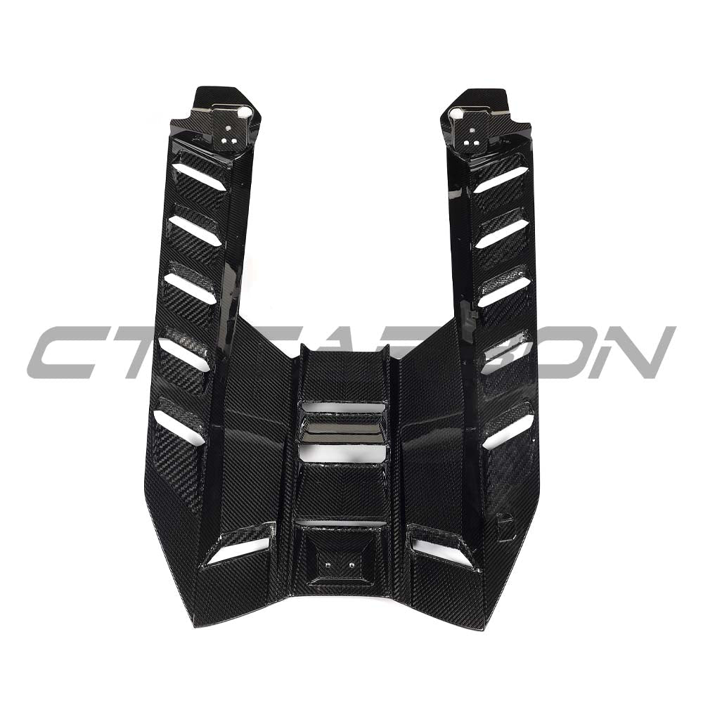 LAMBORGHINI REVUELTO CARBON FIBRE ENGINE COVER & ROOF SCOOP - CT DESIGN