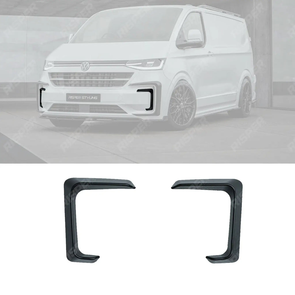 Inner Canard Loops In Gloss Black For Volkswagen Transporter T7 2025 on
