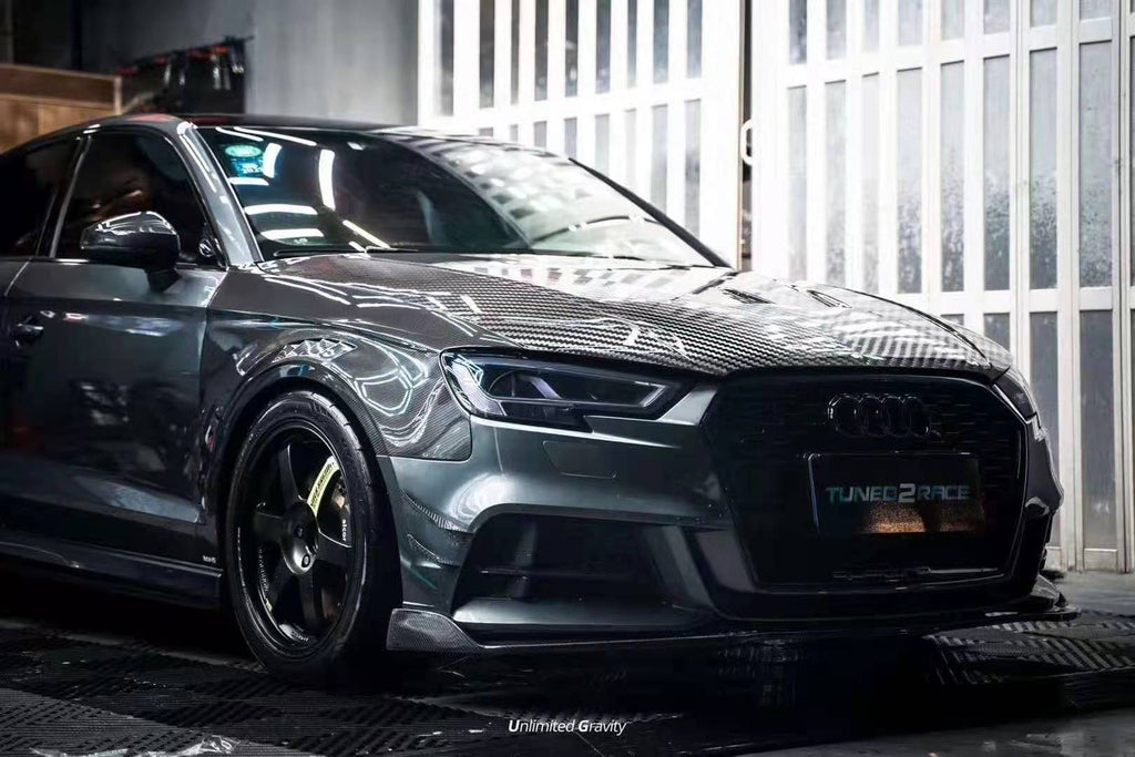 KARBEL - AUDI A3 S-LINE / S3 8V CARBON FIBRE FRONT BUMPER CANARDS