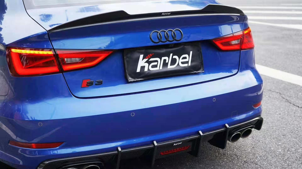 KARBEL - AUDI A3 / S3 / RS3 8V CARBON FIBRE REAR SPOILER V2