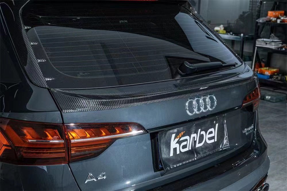 KARBEL - AUDI A4 AVANT ALLROAD B9 B9.5 CARBON FIBRE MID BOOT SPOILER
