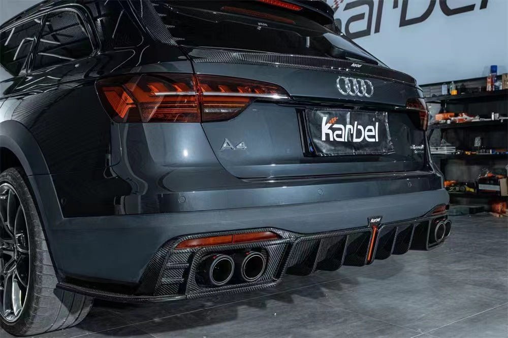 KARBEL - AUDI A4 AVANT ALLROAD B9.5 CARBON FIBRE REAR DIFFUSER