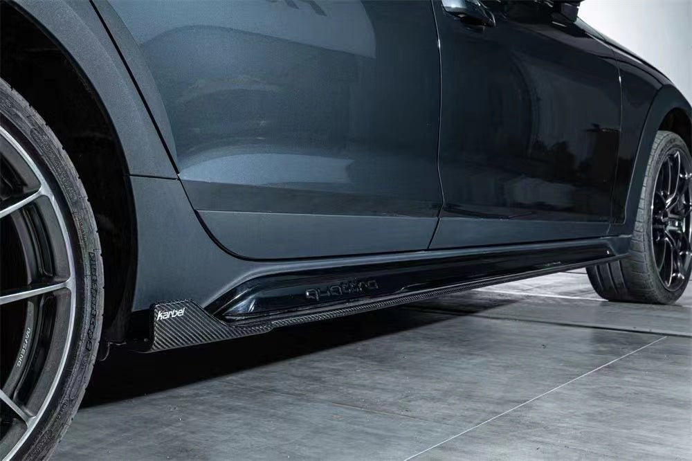 KARBEL - AUDI A4 AVANT B9.5 2020+ DRY CARBON FIBRE SIDE SKIRTS