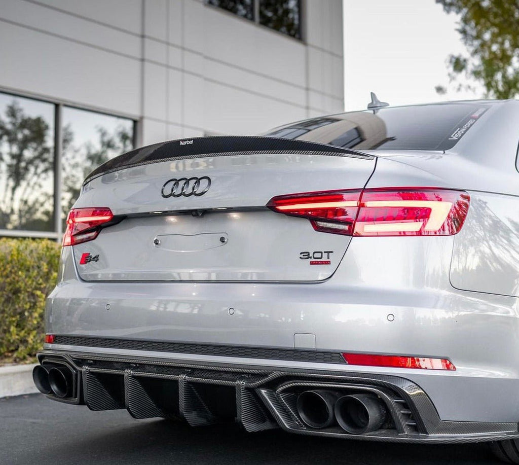 KARBEL - AUDI A4 S LINE / S4 B9 B9.5 CARBON FIBRE REAR SPOILER V2