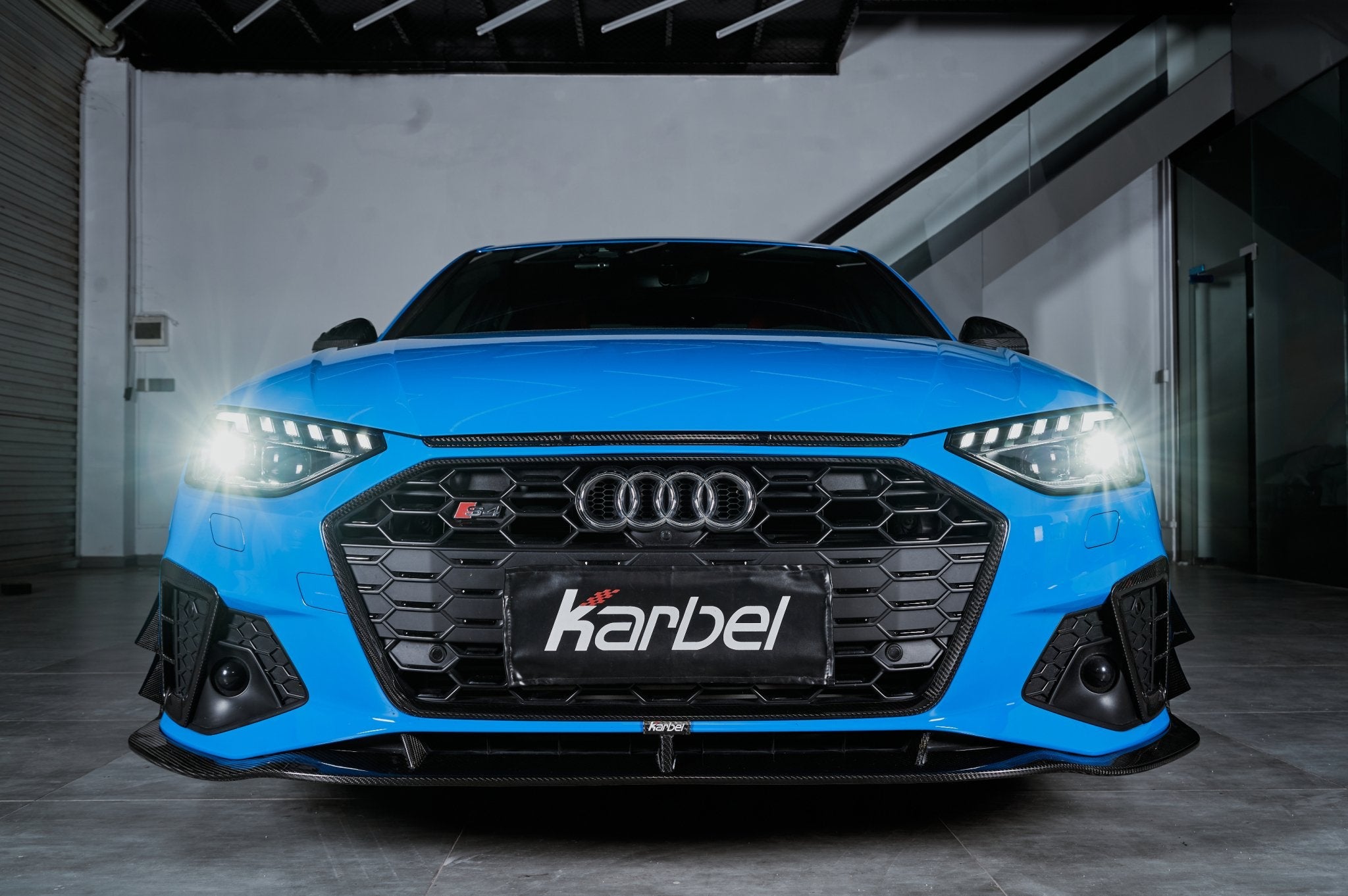 KARBEL - AUDI A4 S LINE / S4 B9.5 CARBON FIBRE FRONT BUMPER CANARDS