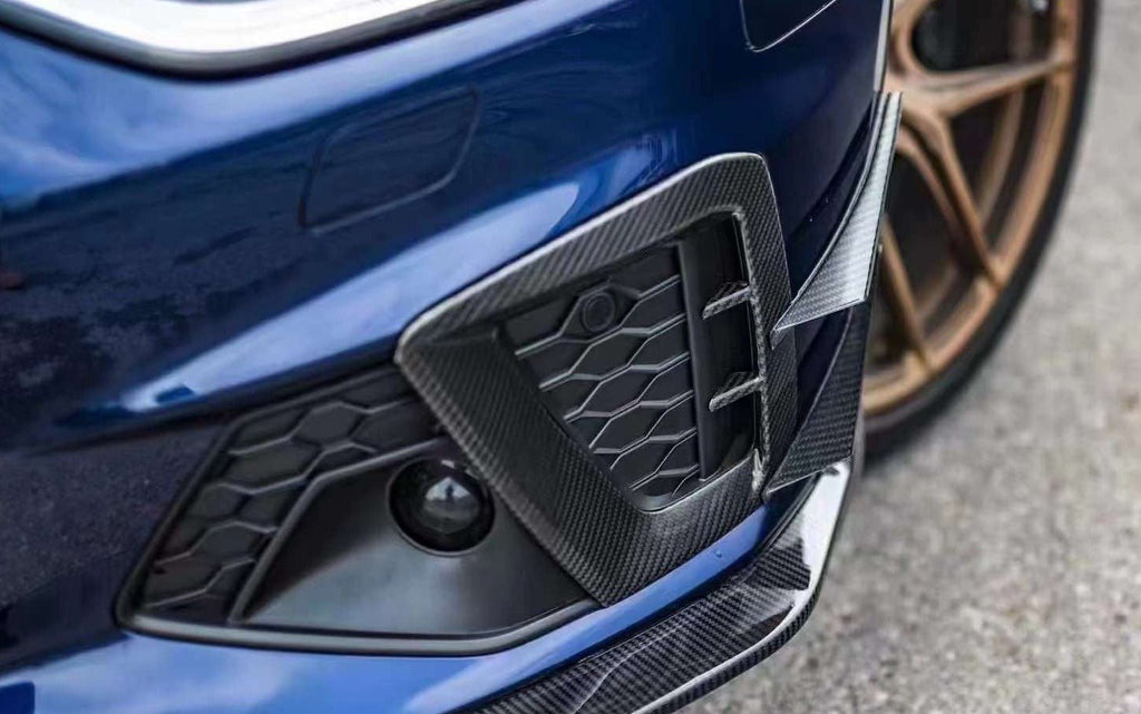 KARBEL - AUDI A4 S LINE / S4 B9.5 CARBON FIBRE FRONT BUMPER UPPER VALENCES