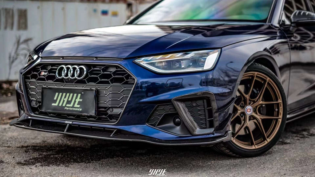 KARBEL - AUDI A4 S LINE / S4 B9.5 CARBON FIBRE FRONT BUMPER UPPER VALENCES