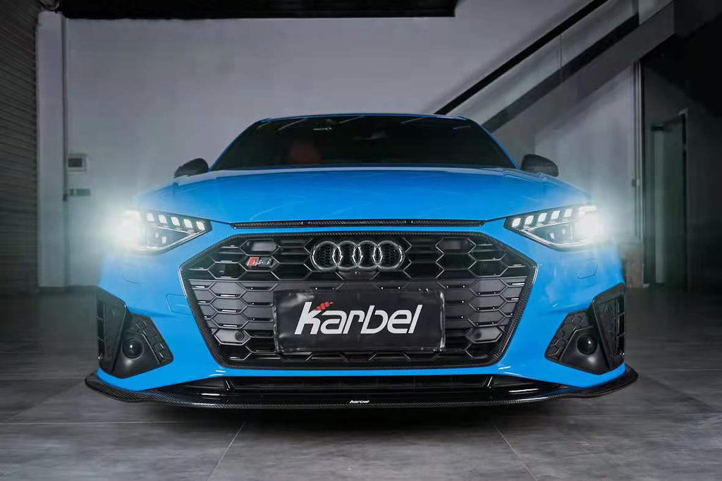 KARBEL - AUDI A4 S LINE / S4 B9.5 CARBON FIBRE FRONT LIP V1