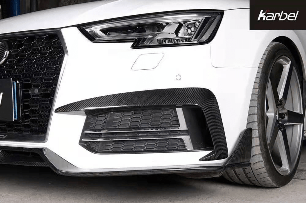 KARBEL - AUDI A4 /S4 B9 2017-18 DRY CARBON FIBER FRONT BUMPER VALANCES