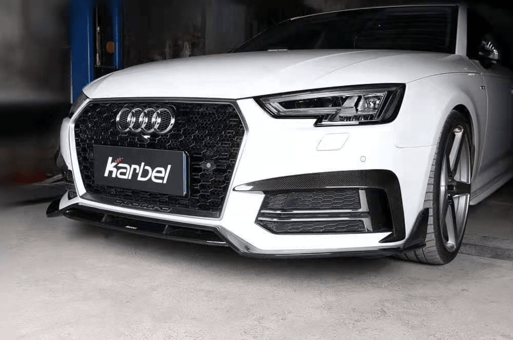 KARBEL - AUDI A4 /S4 B9 2017-18 DRY CARBON FIBER FRONT BUMPER VALANCES