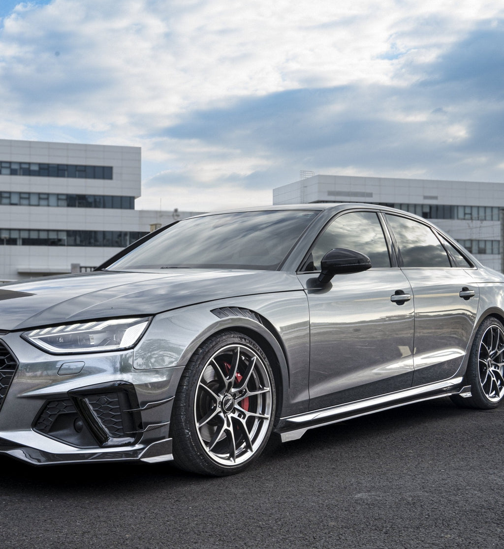 KARBEL - AUDI A4 / S4 B9 B9.5 DRY CARBON FIBRE SIDE SKIRTS V2