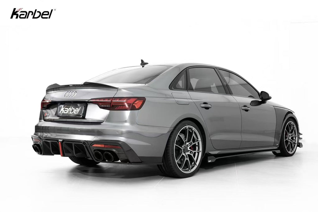 KARBEL - AUDI A4 / S4 B9 B9.5 DRY CARBON FIBRE SIDE SKIRTS V2