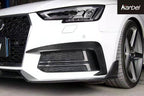 KARBEL - AUDI A4 / S4 B9 CARBON FIBRE FRONT BUMPER TRIM / VALANCES