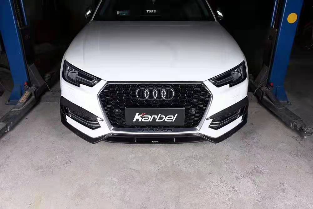 KARBEL - AUDI A4 / S4 B9 CARBON FIBRE FRONT LIP