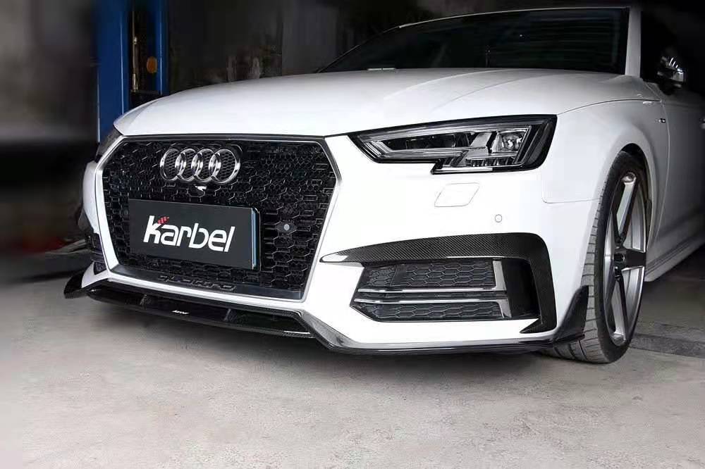 KARBEL - AUDI A4 / S4 B9 CARBON FIBRE FRONT LIP