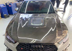 KARBEL - AUDI A4 / S4 / RS4 B9 B9.5 CARBON FIBRE TRANSPARENT HOOD / BONNET V2