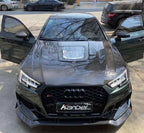 KARBEL - AUDI A4 / S4 / RS4 B9 B9.5 CARBON FIBRE TRANSPARENT HOOD / BONNET V2