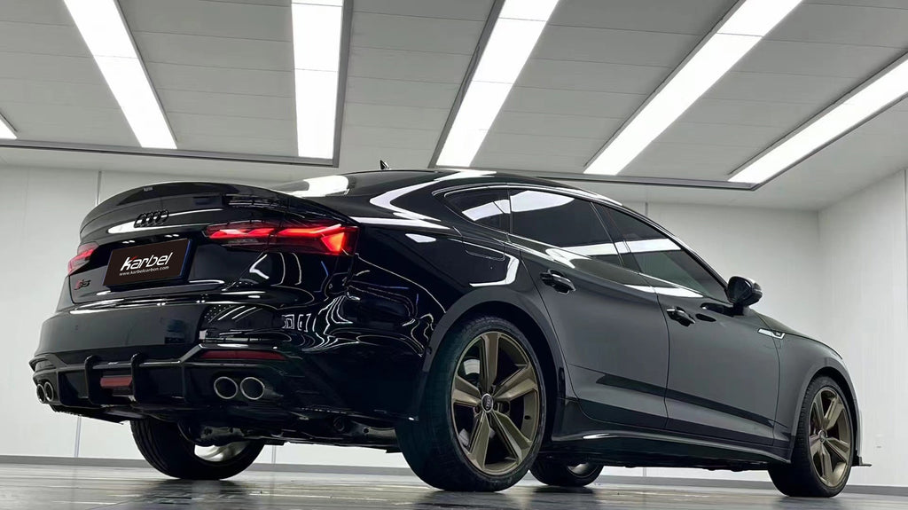 KARBEL - AUDI A5 / S5 B9.5 DRY CARBON FIBRE REAR DIFFUSER WITH BRAKE LIGHT V1