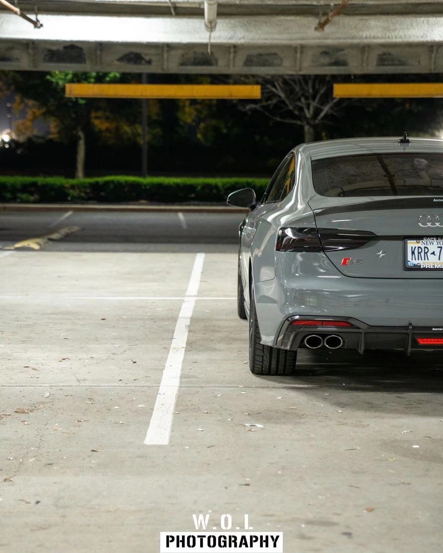 KARBEL - AUDI A5 / S5 B9.5 DRY CARBON FIBRE REAR DIFFUSER WITH BRAKE LIGHT V1