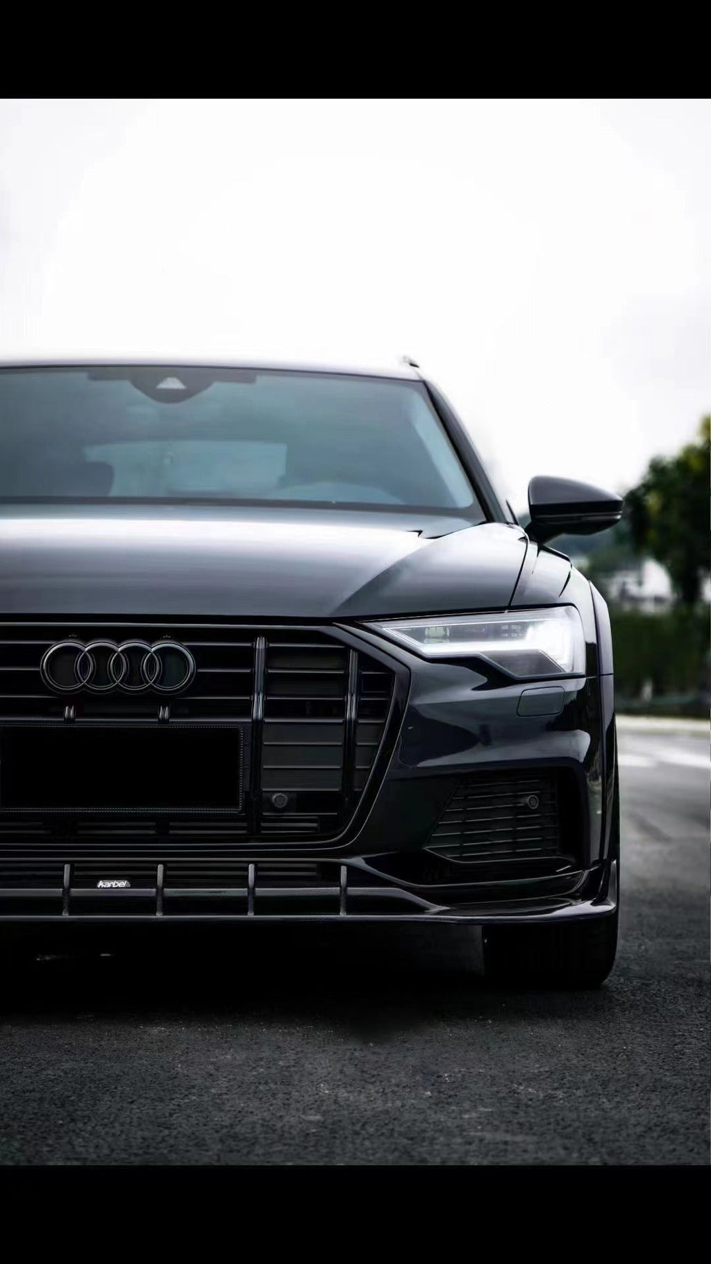 KARBEL - AUDI A6 AVANT C8 2020+ CARBON FIBRE LOWER FRONT LIP