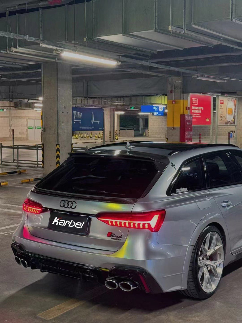 KARBEL - AUDI A6 AVANT C8 2020+ CARBON FIBRE REAR MID SPOILER