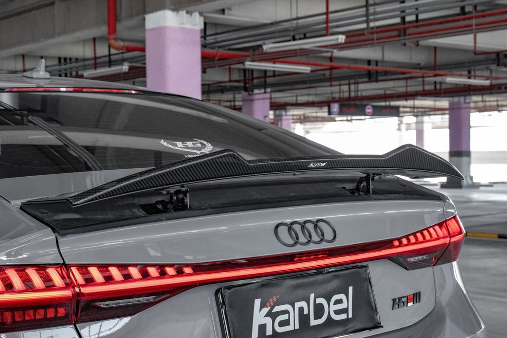 KARBEL - AUDI A7 S7 RS7 C8 DRY CARBON FIBRE REAR SPOILER V2