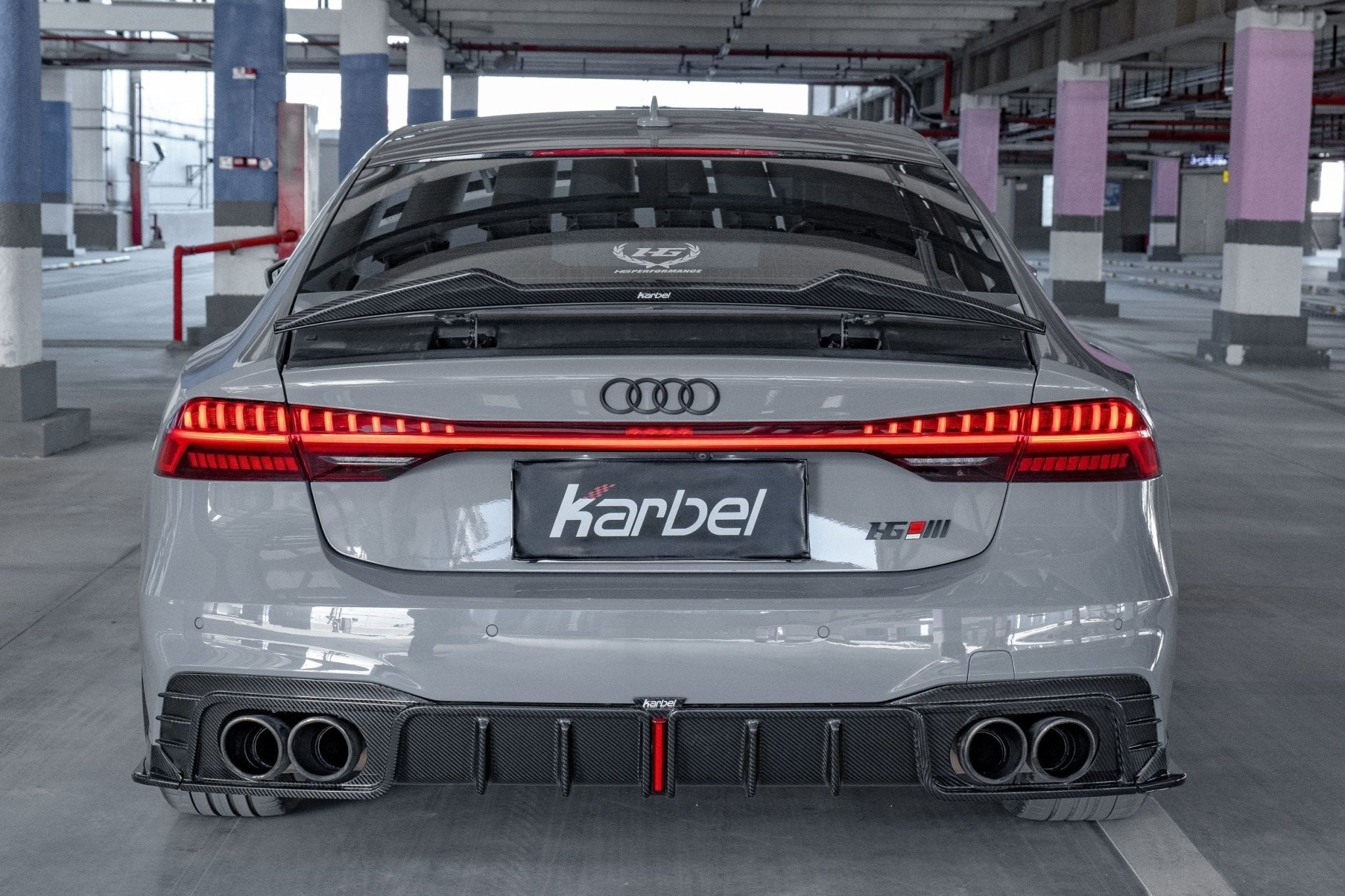 KARBEL - AUDI A7 S7 RS7 C8 DRY CARBON FIBRE REAR SPOILER V2