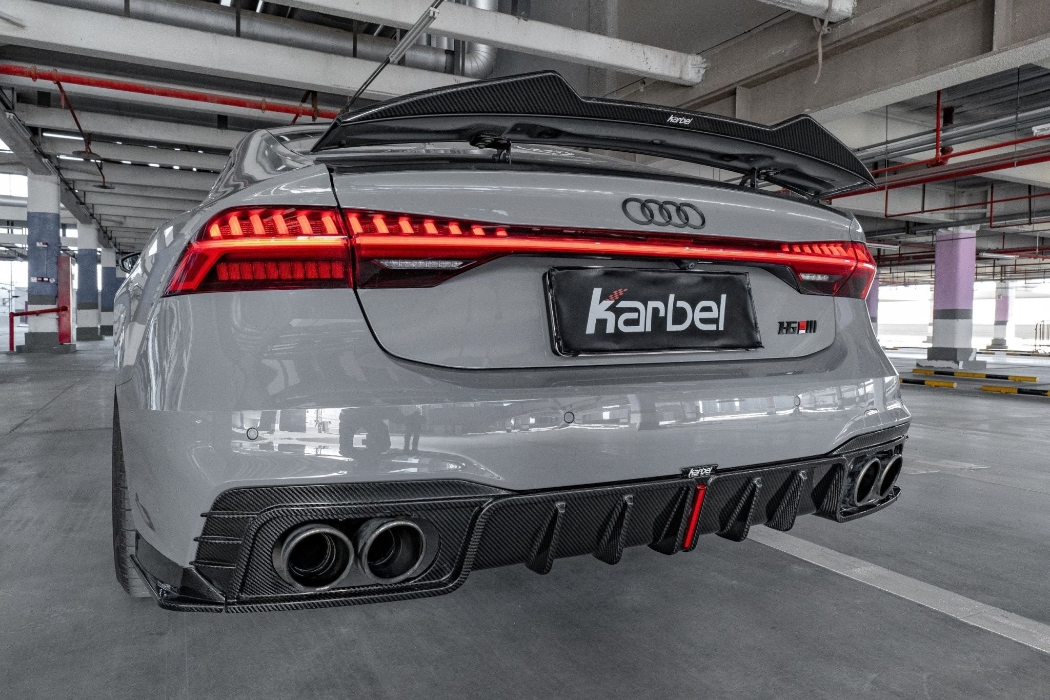 KARBEL - AUDI A7 S7 RS7 C8 DRY CARBON FIBRE REAR SPOILER V2