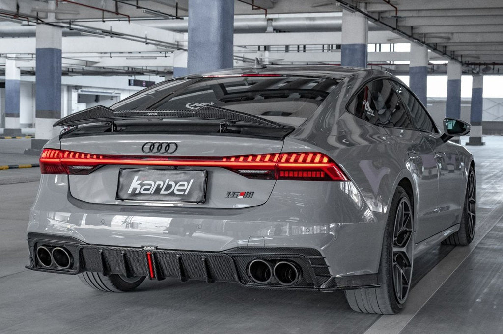 KARBEL - AUDI A7 S7 RS7 C8 DRY CARBON FIBRE REAR SPOILER V2