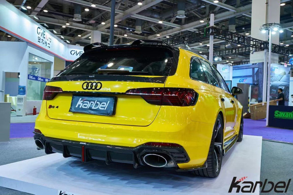 KARBEL - AUDI RS4 B9 B9.5 DRY CARBON FIBRE MID BOOT SPOILER
